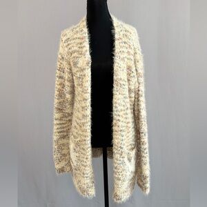 Elegant Cream and Gray Women's Cardigan